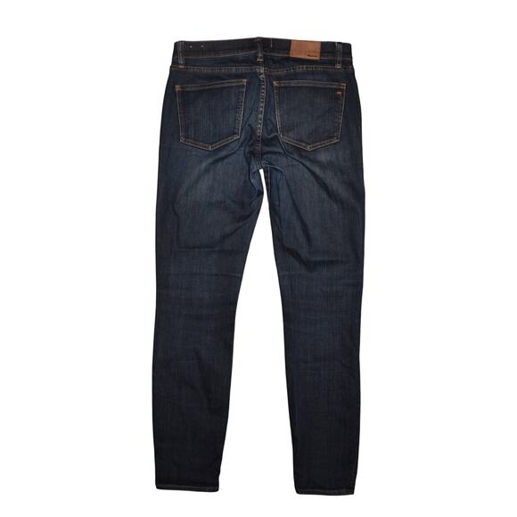 MADEWELL‎ $128 Mid-Rise Skinny Jean Lakeshore Wash Dark Stretch Denim Size 28 - Picture 2 of 4